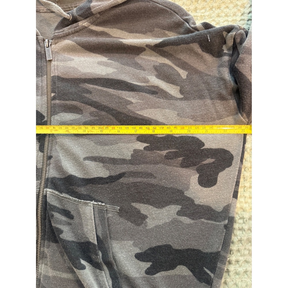 Splendid Womens super soft Camo Zip Up Hoodie grey/green faded Camouflage XS - Picture 9 of 10